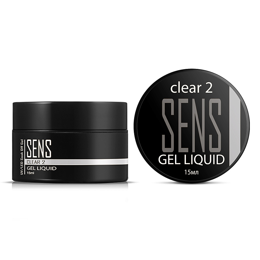 Изображение товара SENS Жесткий гель Liquid для наращивания и моделирования ногтей 15 мл прозрачный