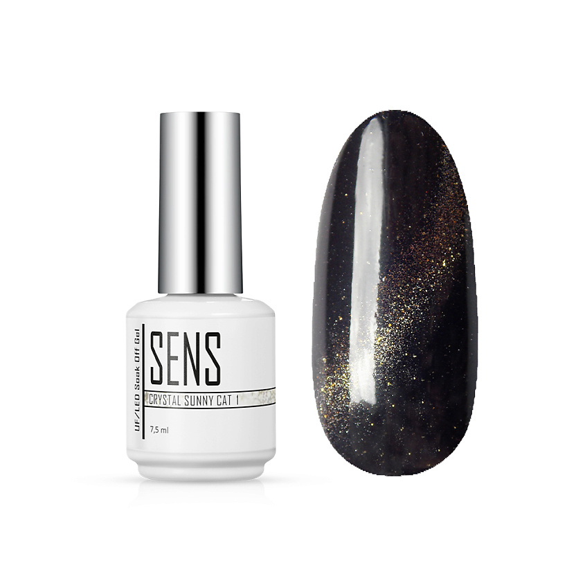 Изображение товара SENS Цветной гель-лак для ногтей кошачий глаз, Золотой/Серебрянный