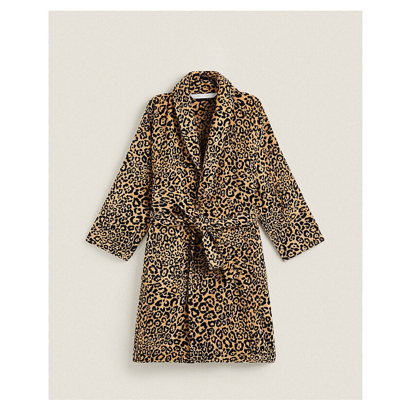 Изображение товара ZARA HOME Леопардовый жаккардовый халат 400 г/м2, цвет: Мультиколор, размер: L