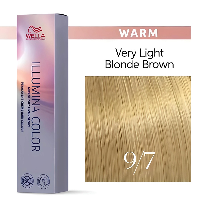 Изображение товара Профессиональная крем-краска для волос WELLA PROFESSIONALS Illumina Color 9/7 очень светлый блонд к