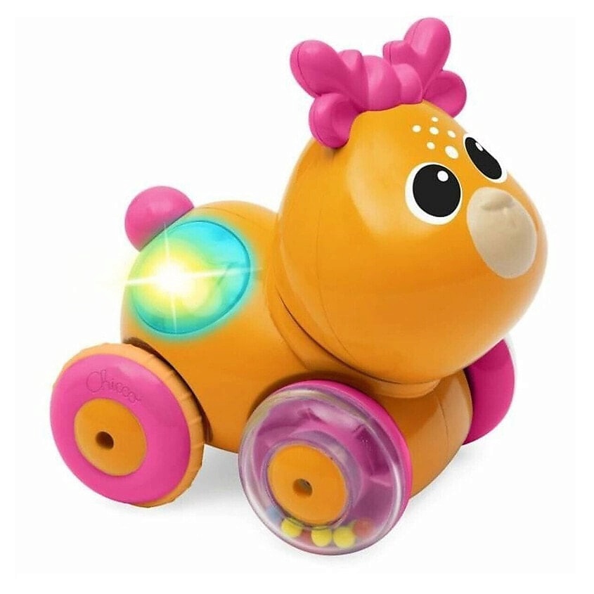 Изображение товара CHICCO Интерактивная игрушка-каталка "Олень" Sprint&Go Fawn, Оранжевый, розовый