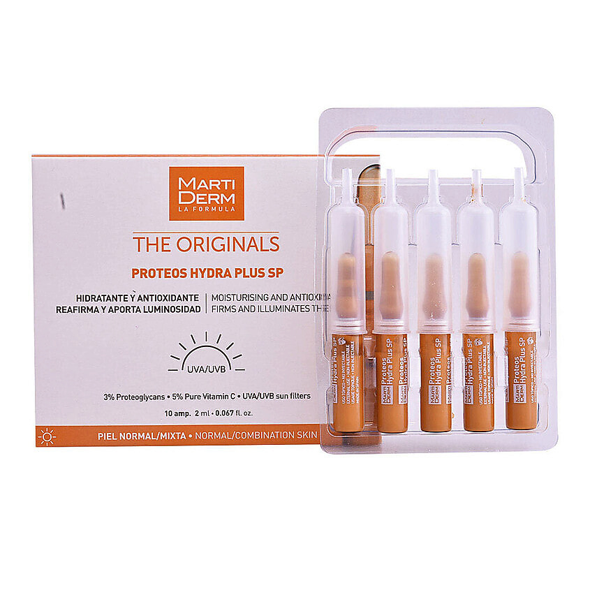 Изображение товара MARTIDERM Увлажняющие ампулы The Originals Proteos Hydra Plus SP, 10 шт.