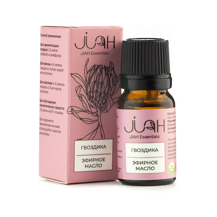 Изображение товара JIAH Эфирное масло гвоздика (Clove Leaf Essential Oil), 10 мл