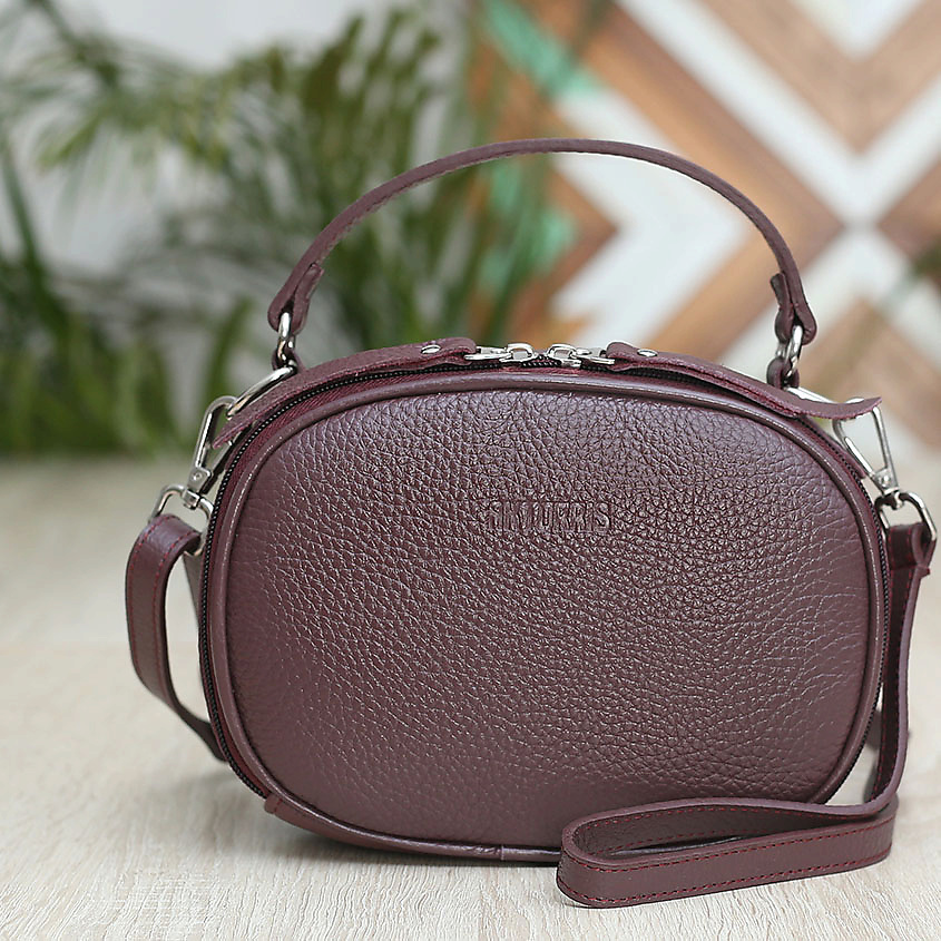 Изображение товара AKTORRIS Сумка женская через плечо, натуральная кожа, цвет: бордовый