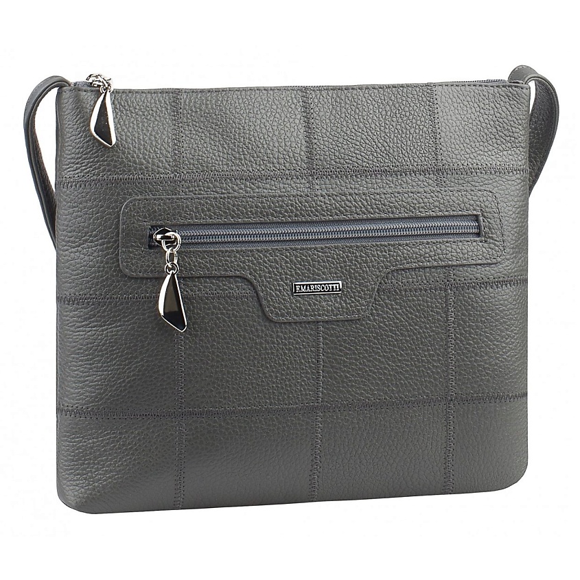 Изображение товара Кожаная сумка кросс-боди через плечо Franchesco Mariscotti женская синяя натуральная кожа стильная 