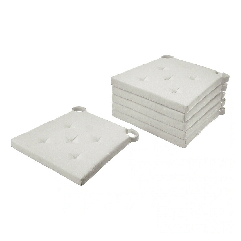 Изображение товара IKEA Комплект из 6 подушек для стула JUSTINA 42/35x40x4 см, Бежевый