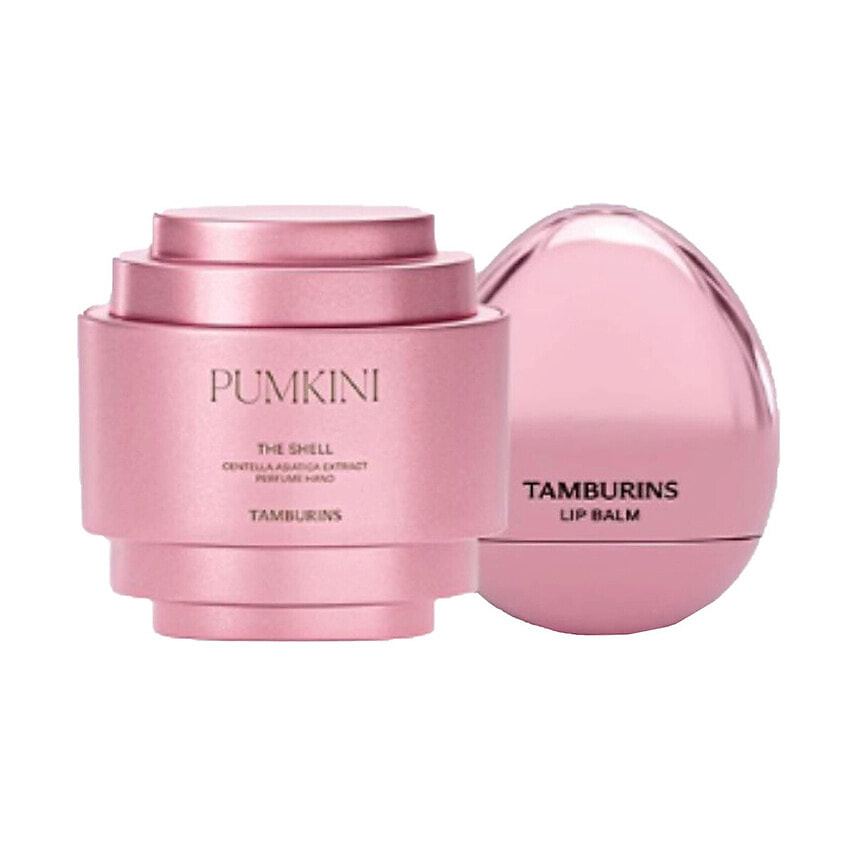 Изображение товара TAMBURINS Набор для ухода PUMKINI Крем для рук+Бальзам для губ, PUMKINI Hand Cream 15мл+ROSE WOODY Lip Balm 5гр