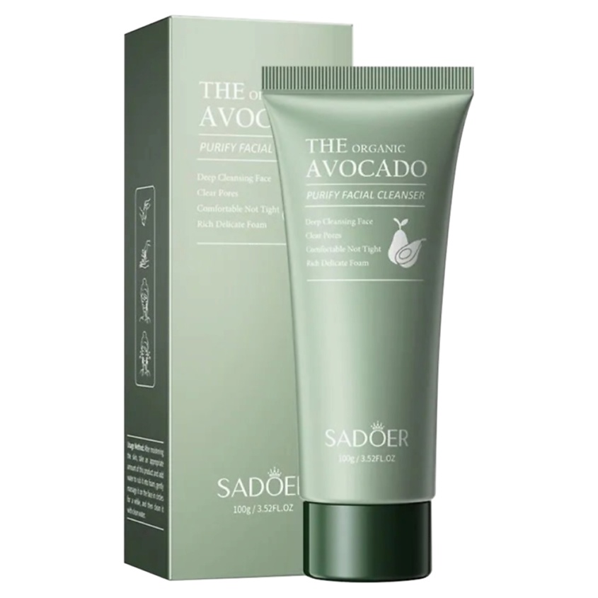 Изображение товара SADOER Средство для умывания органическое очищающее с экстрактом авокадо, 100 гр
