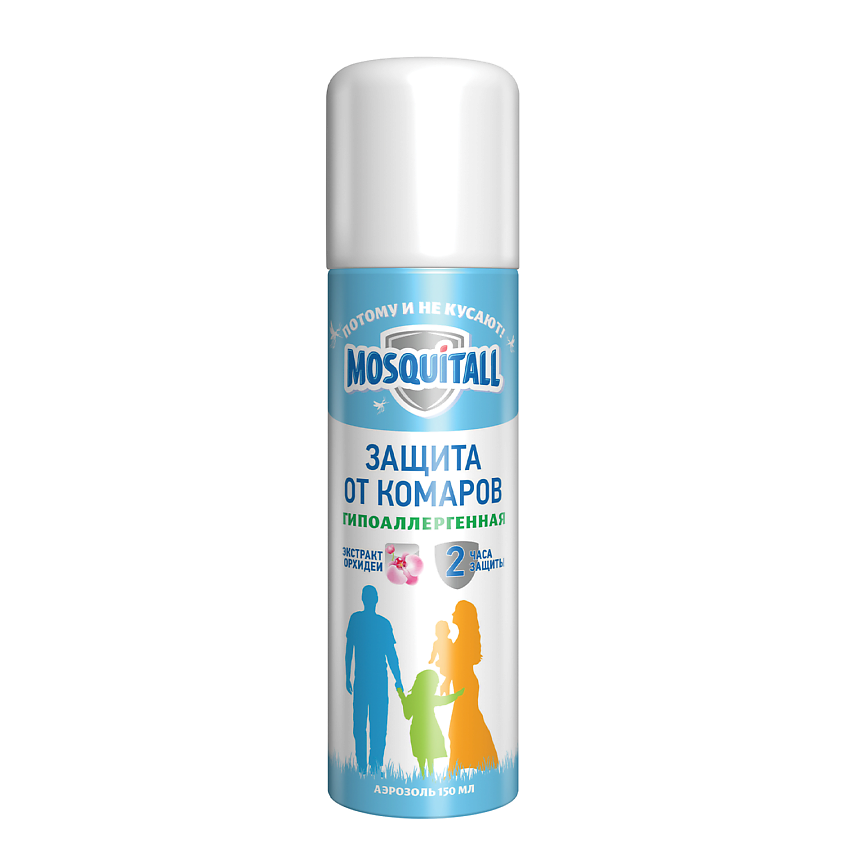 Изображение товара MOSQUITALL Аэрозоль "Гипоаллергенная защита" от комаров, 150 мл