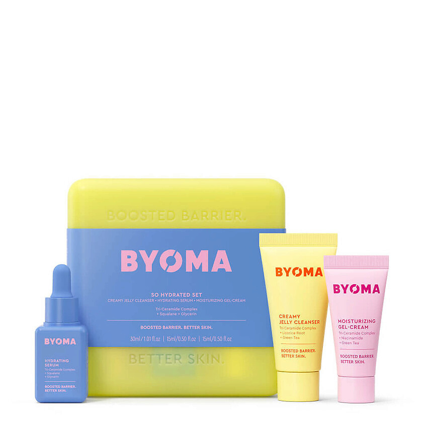 Изображение товара BYOMA Набор для лица Hydrating Starter Kit 3 средства для ежедневного увлажнения