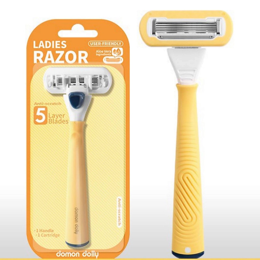 Изображение товара Многоразовая бритва DOMON DOLLY Lemon с 5 лезвиями и сменной кассетой