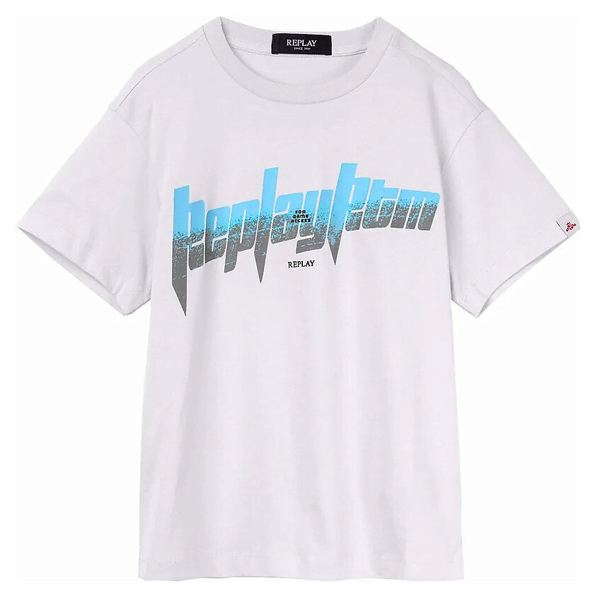 Изображение товара Футболка REPLAY SB7401.064.2660 для детей из 100% хлопка белая короткий рукав