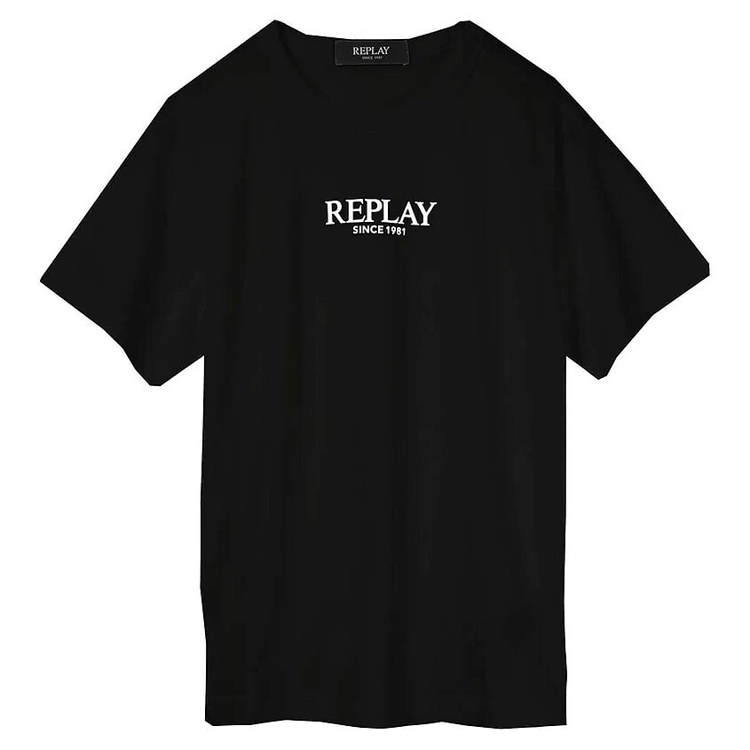 Изображение товара Футболка REPLAY SB7401.064.2660 для мальчиков из 100 хлопка, черная, размер 106 см