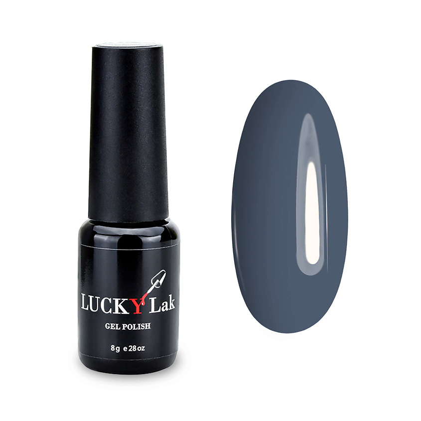 Изображение товара Гель-лак LuckyLak Fashion №084 серо-синий 150 оттенков, 60 сек LED