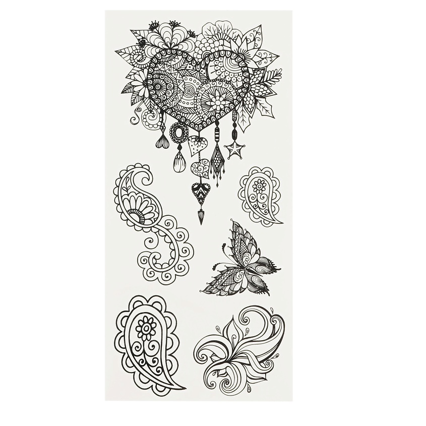 Изображение товара Временные тату MESHU Tenderness 6 штук на одном листе