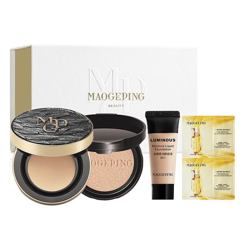Изображение товара MAOGEPING Подарочный сет Luxury Caviar Flawless Cushion + миниатюры ухода, № 802