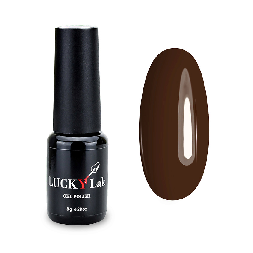 Изображение товара Гель лак LuckyLak Firstloue №032 Коричневый 5 мл стойкое покрытие для ногтей