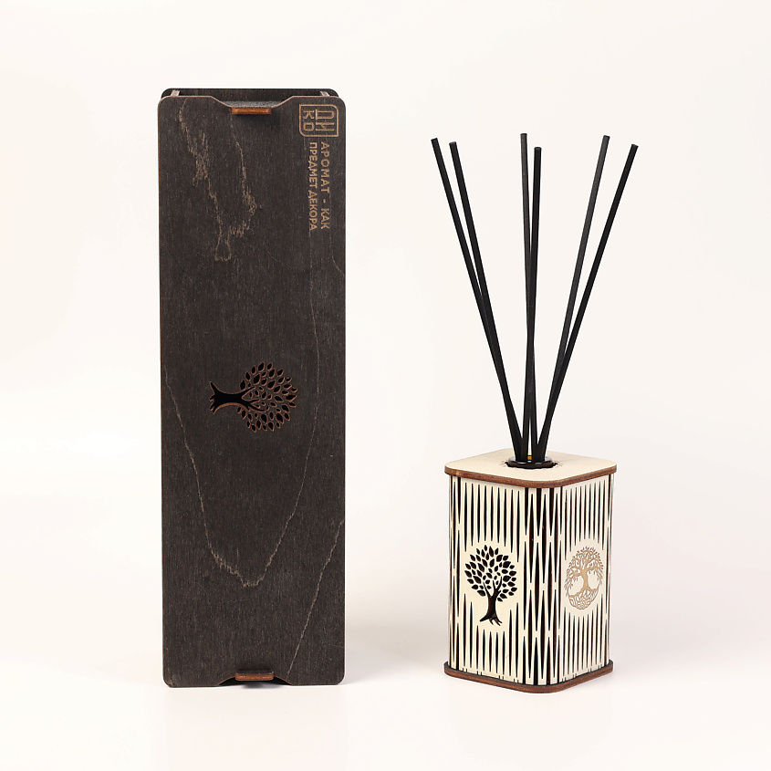 Изображение товара Ароматический диффузор кофе и лесной орех в деревянном футляре 100 мл