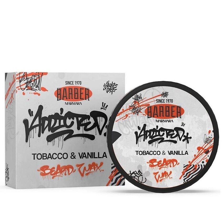Изображение товара Воск для бороды BARBER BEARD WAX TOBACCO & VANILLA 50 мл мужской укладочный с ароматом табака и ван