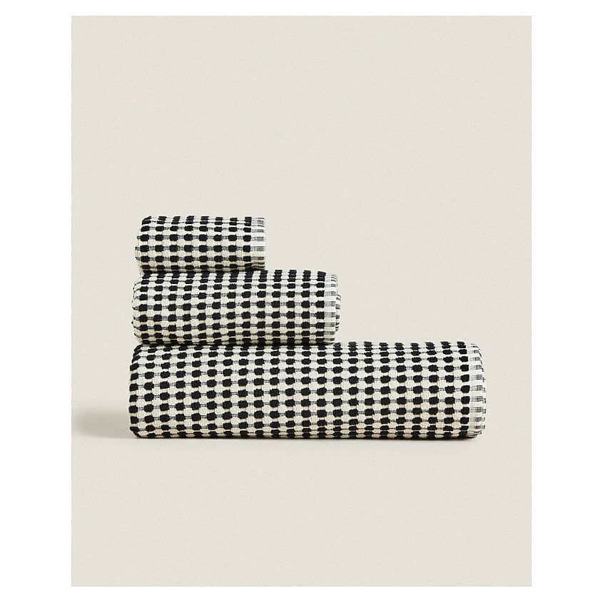 Изображение товара ZARA HOME Текстурированное хлопчатобумажное банное полотенце, 50 x 90 см