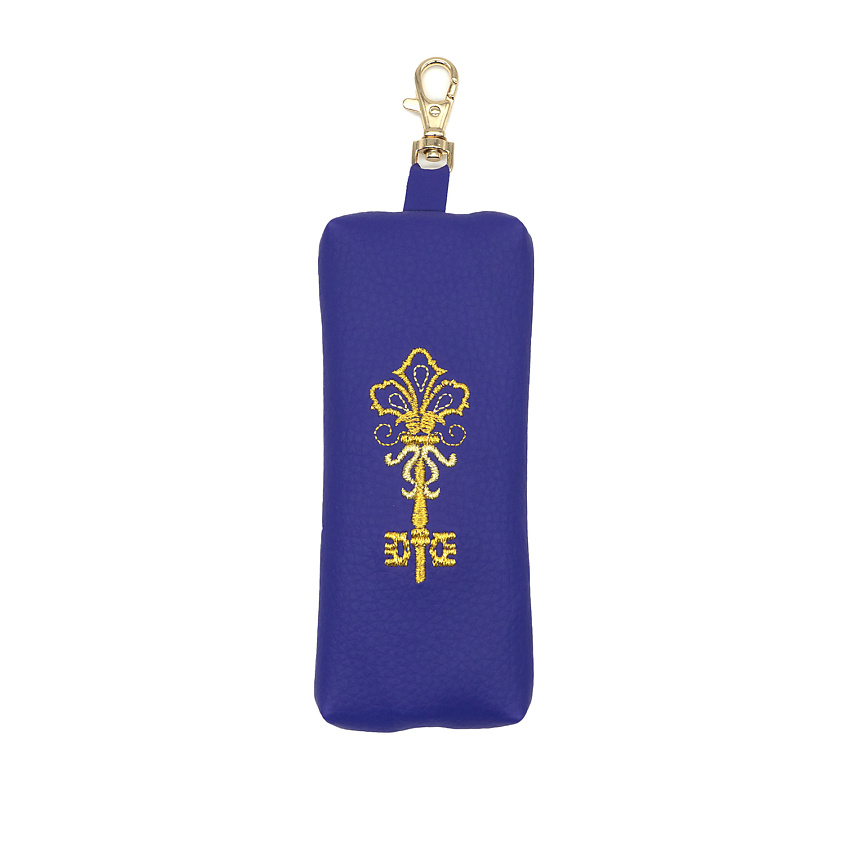 Изображение товара Ключница кожа искусственная фиолетовая с золотой вышивкой 580