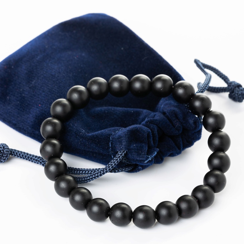 Изображение товара AGAT-ILONA Браслет шунгит в подарочном мешочке, 1 шт.