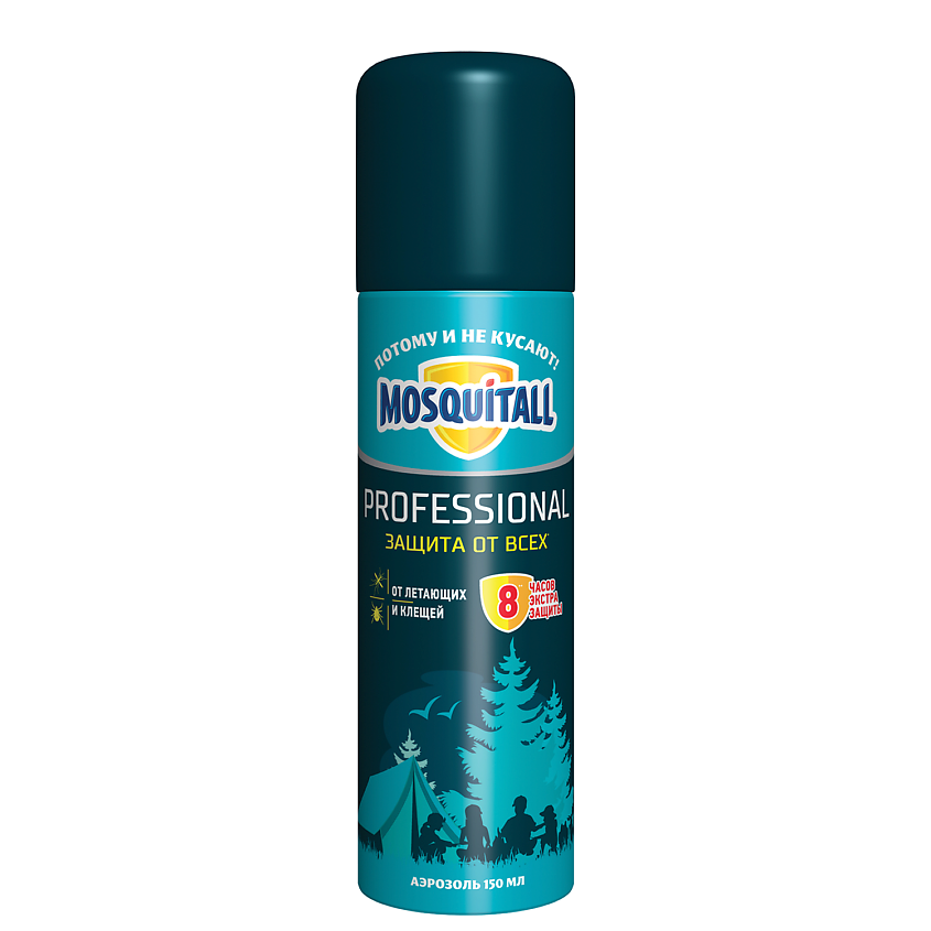Изображение товара MOSQUITALL Аэрозоль "Профессиональная защита" от ВСЕХ, 150 мл