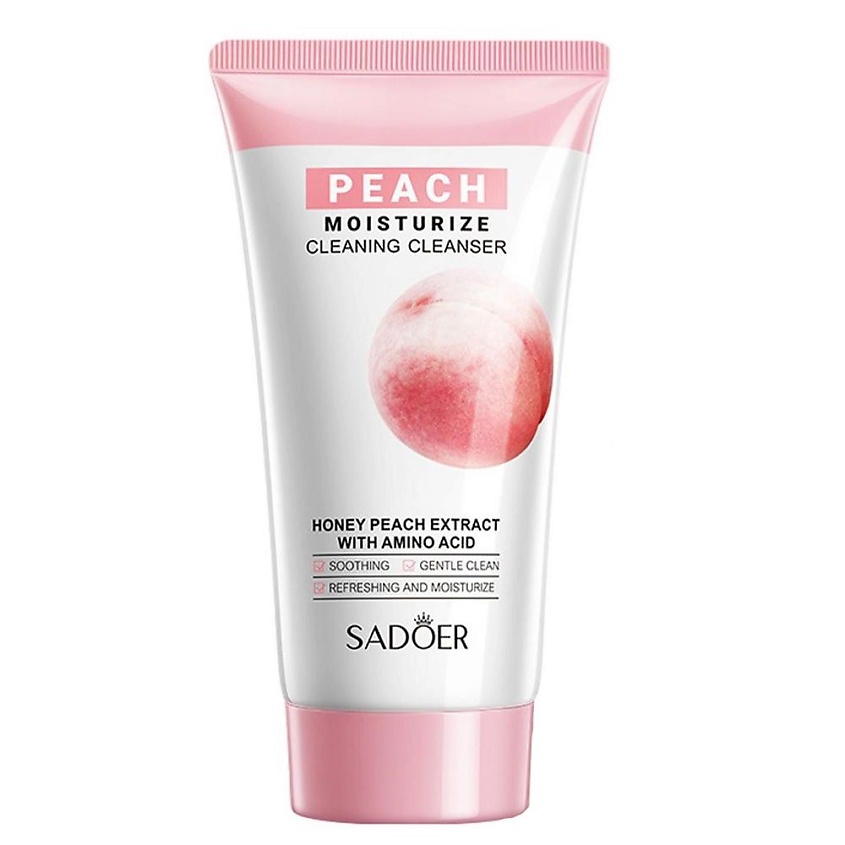Изображение товара SADOER Средство для умывания с экстрактом медового персика, 150 г для всех типов кожи