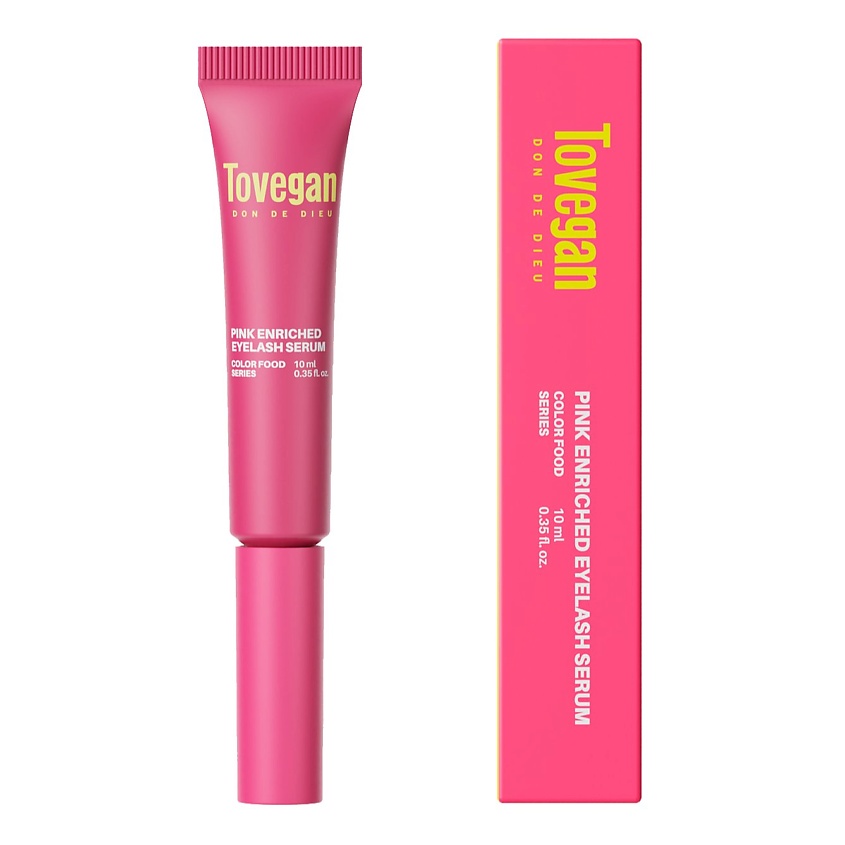 Изображение товара TOVEGAN Обогащенная сыворотка для ресниц и бровей TOVEGAN Pink Enriched Eyelash, 10 мл