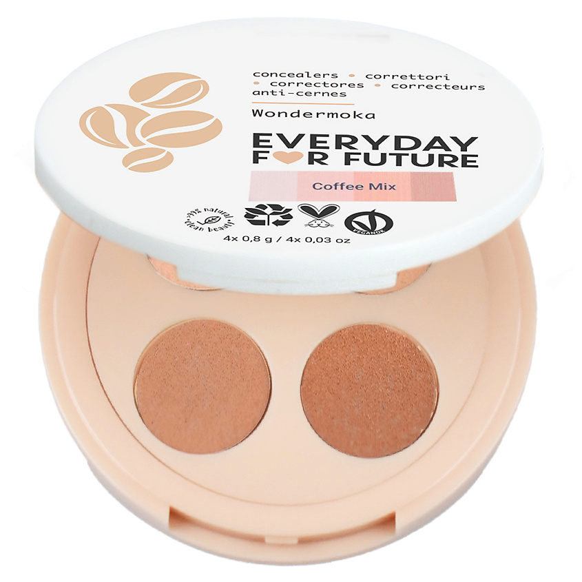 Изображение товара EVERYDAY FOR FUTURE Палетка консилеров для лица, Кофе 02