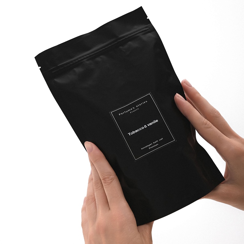 Изображение товара Премиальная соль для ванны с ароматом табак и ваниль 500 г Perfumes Stories