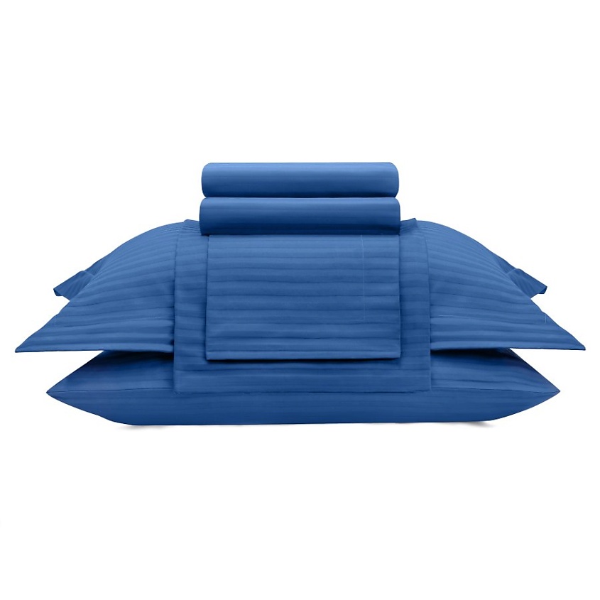 Изображение товара ARYA HOME COLLECTION Постельное белье Vip из Страйп Сатин, Синий