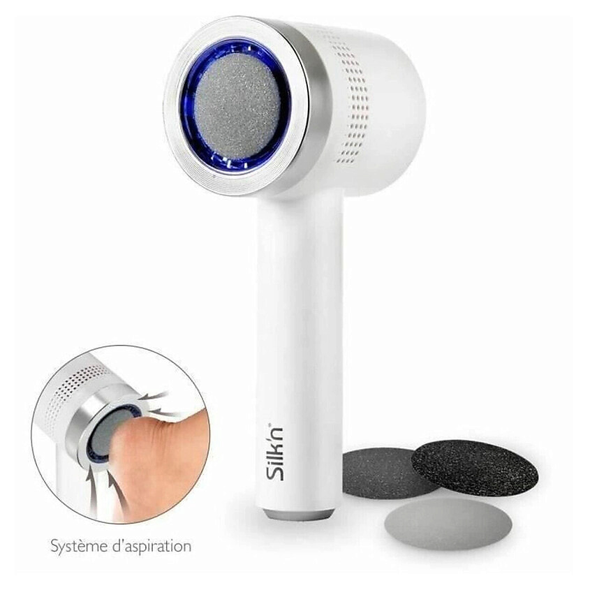 Изображение товара Silk'n VacuPedi Электрическая пилка для удаления мозолей универсальная белая