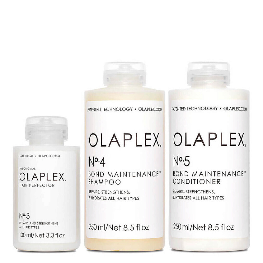 Изображение товара OLAPLEX Набор для ухода за волосами Hero Bundle, 250 мл + 250 мл + 100 мл