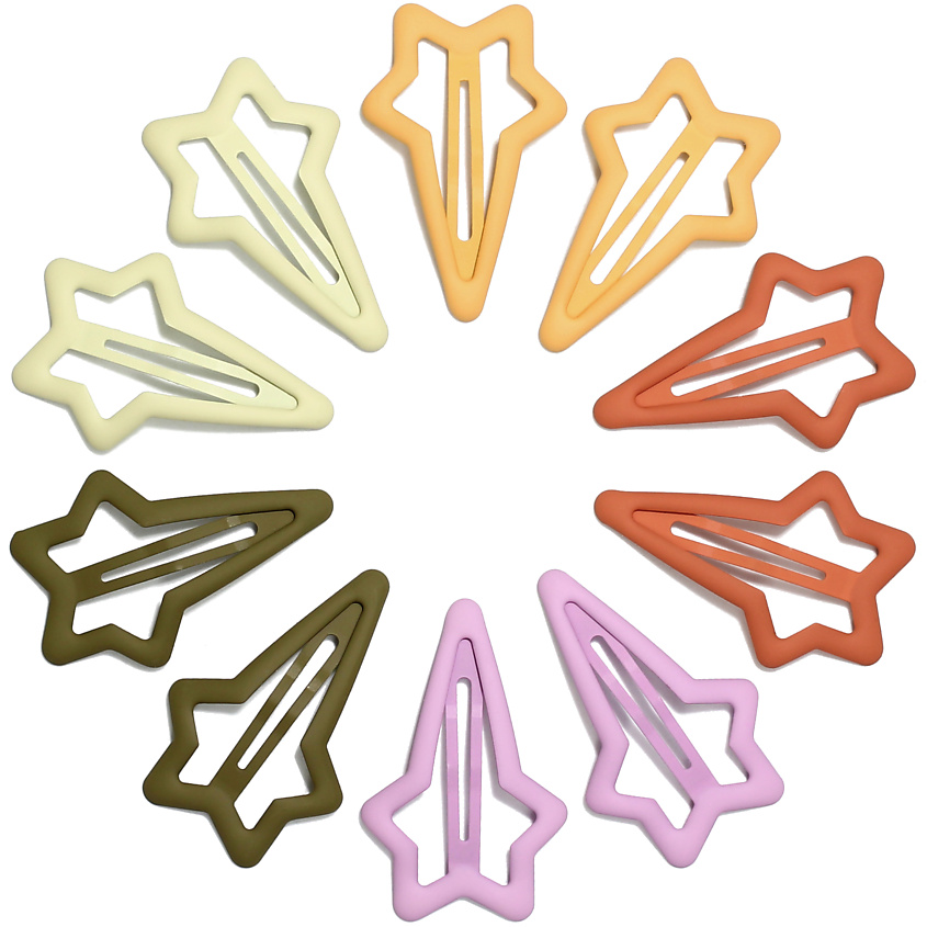 Изображение товара Матовые звездочки заколки для волос набор 10 штук стиль Y2K LEROYA