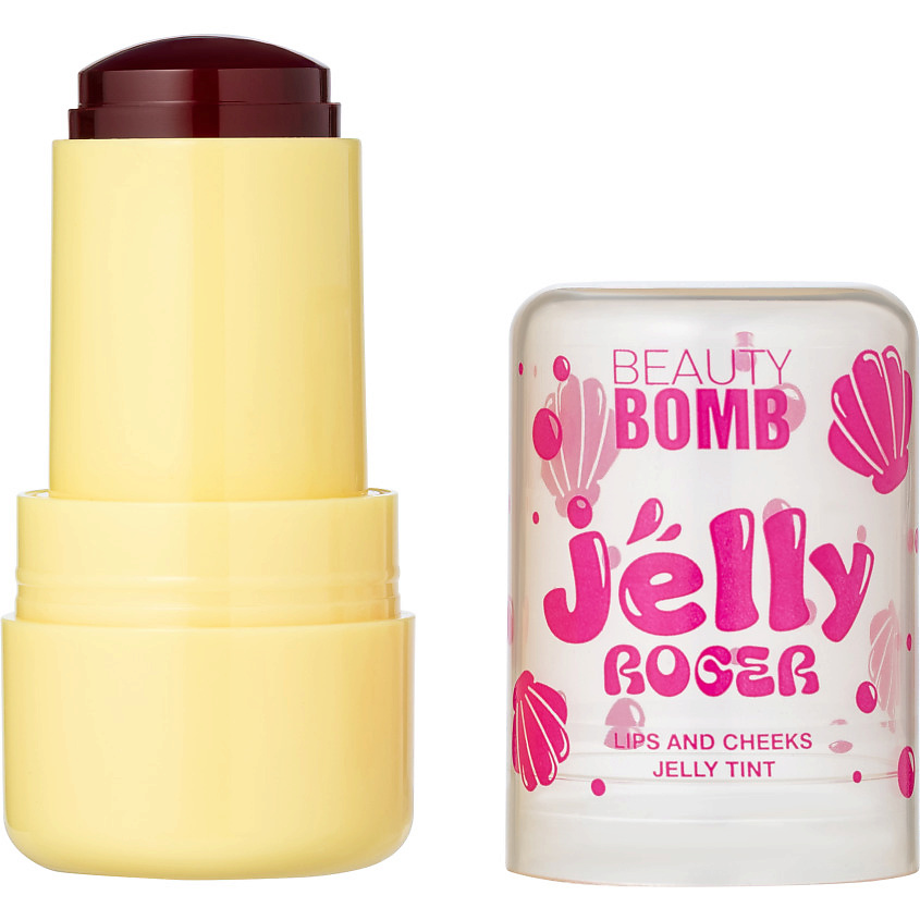 Изображение товара BEAUTY BOMB Тинт-желе для губ и щек Jelly Roger, № 02 Crimson Tide - Полупрозрачная фуксия, 8 г