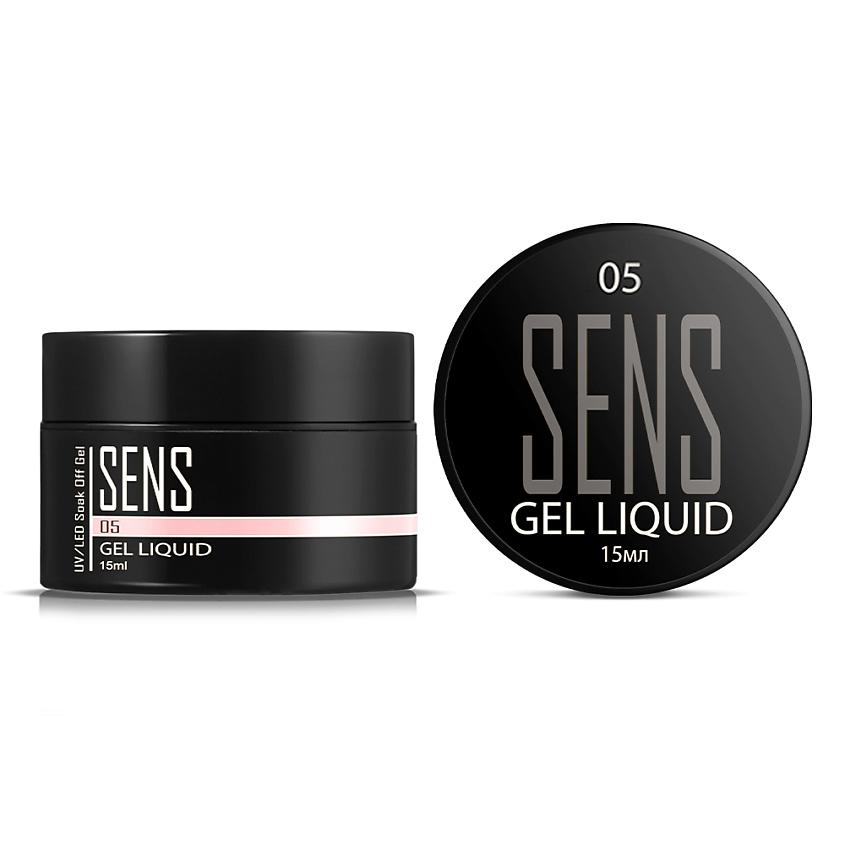 Изображение товара SENS Жесткий гель Liquid для наращивания и моделирования ногтей 15 мл прозрачный