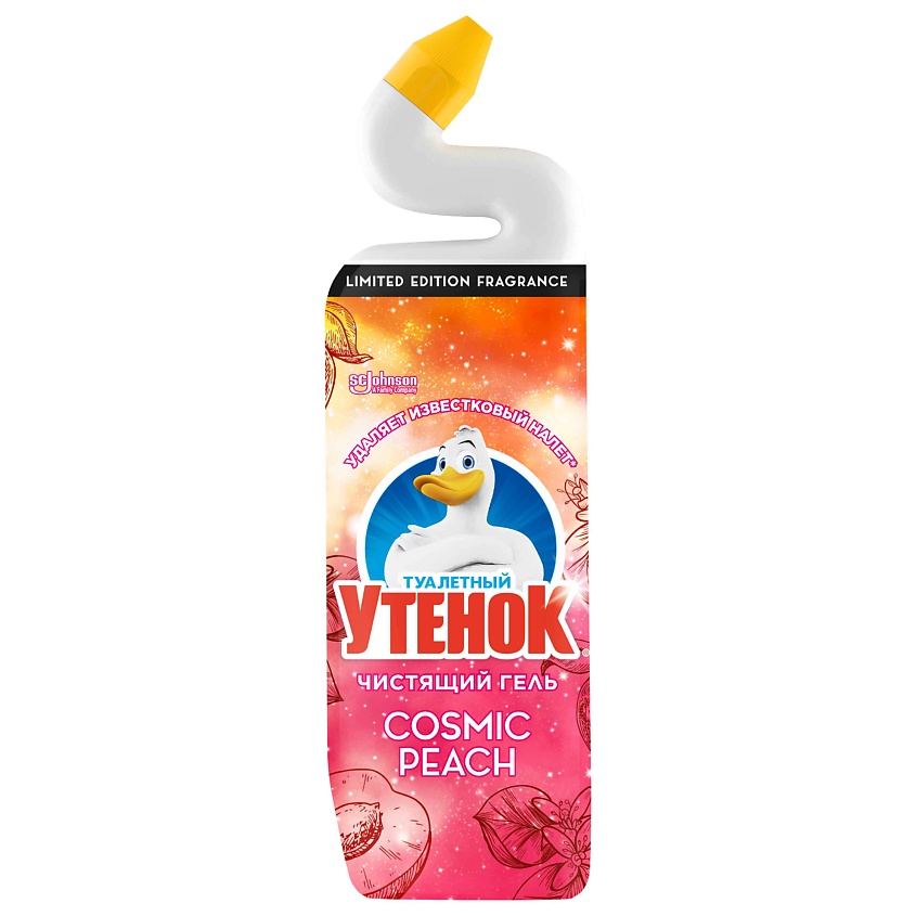 Изображение товара Cosmic Peach туалетный утенок 800 мл чистящее средство для унитаза с ароматом персика и маракуйи