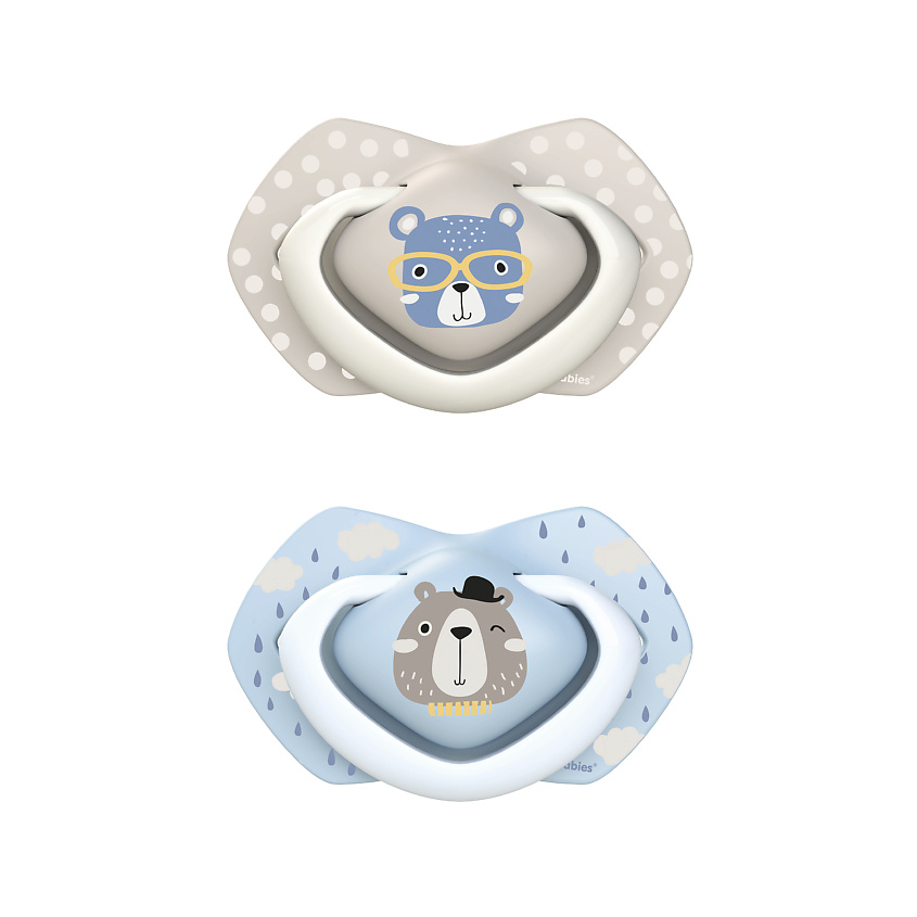 Изображение товара CANPOL BABIES Пустышка силиконовая Bonjour Paris симметричная 18+ месяцев, 2 шт.