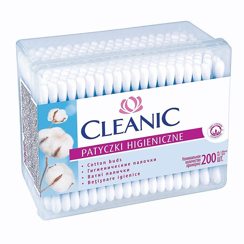 Изображение товара Гигиенические ватные палочки CLEANIC 200 штук