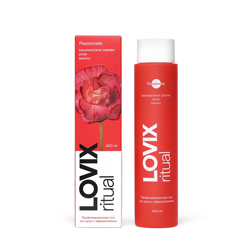 Изображение товара Парфюмированный гель для душа LOVIX Passionate 1 шт. с ароматом ванили и розы