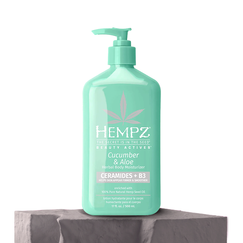 Изображение товара HEMPZ Молочко для тела Огурец и Алое c церамидами, 500 мл