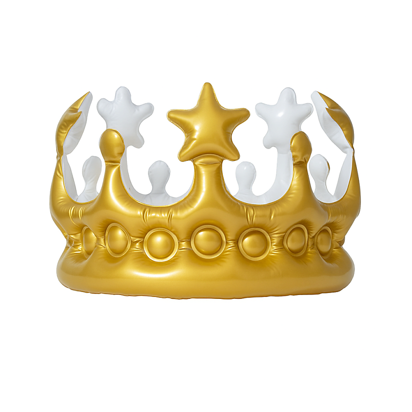 Изображение товара WELLNESS. ULTRACARE Надувная корона именинника на голову золотая, 1 шт