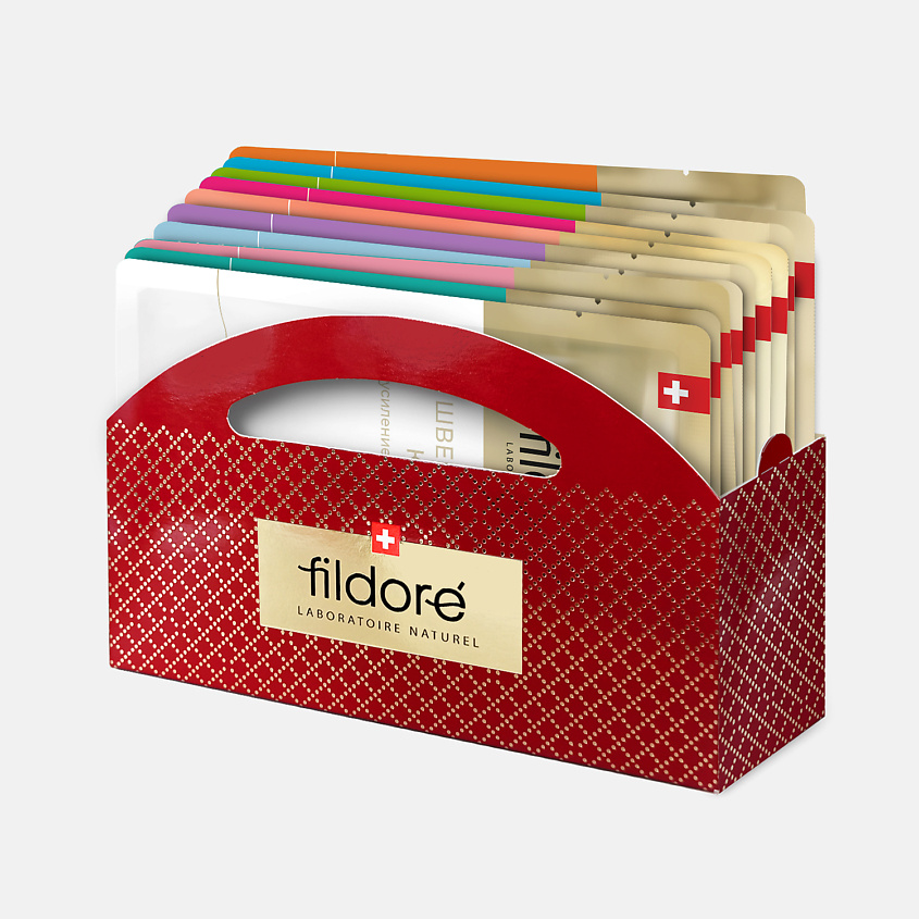 Изображение товара FILDORÉ Набор тканевых масок для лица, 10 шт., 10 шт. видов масок