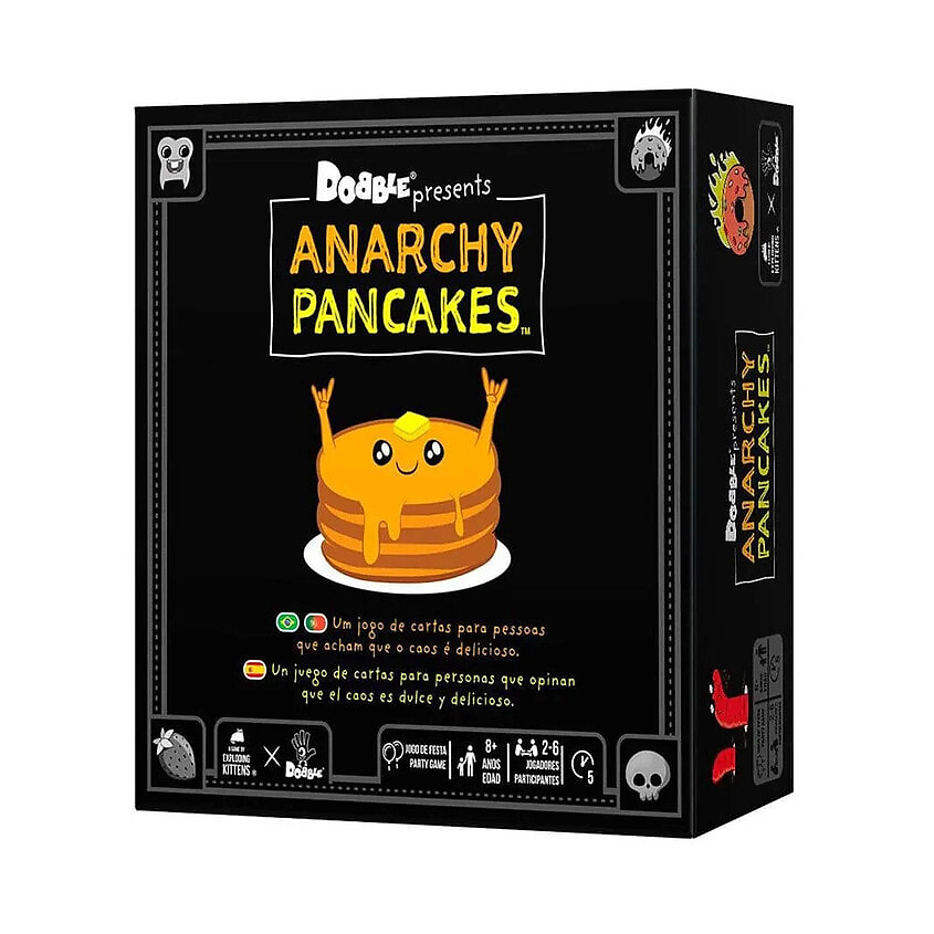 Изображение товара ASMODEE Настольная игра Dobble Anarchy Pancakes, португальский и испанский языки, 1 шт.