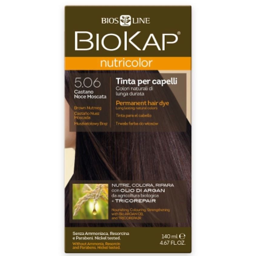 Изображение товара BIOKAP Nutricolor 5.06 коричневый (мускатный орех) краска для волос