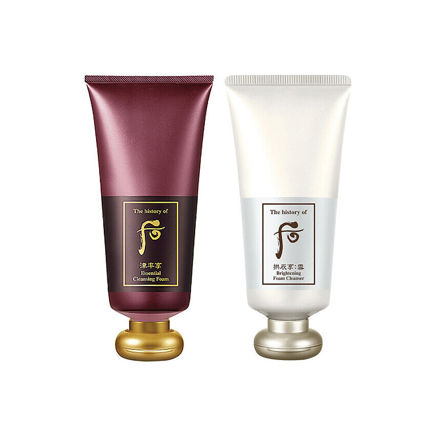 Изображение товара THE HISTORY OF WHOO Набор: Essential Cleansing Foam + Brightening Foam, 180 мл +180 мл