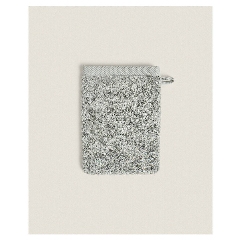 Изображение товара ZARA HOME Хлопчатобумажная махровая варежка для ванны 15 x 20 см, цвет: Зеленый, размер: 15 x 20 см