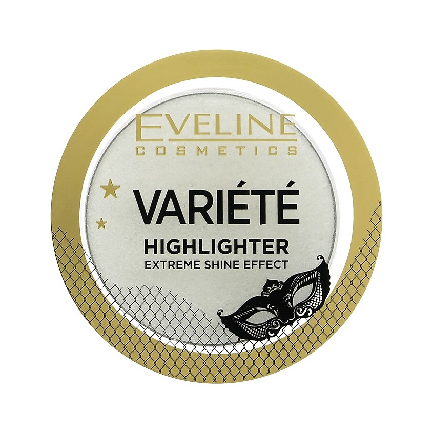 Изображение товара EVELINE Хайлайтер для лица прессованный Variété Extreme Shine Effect Вега в двух оттенках