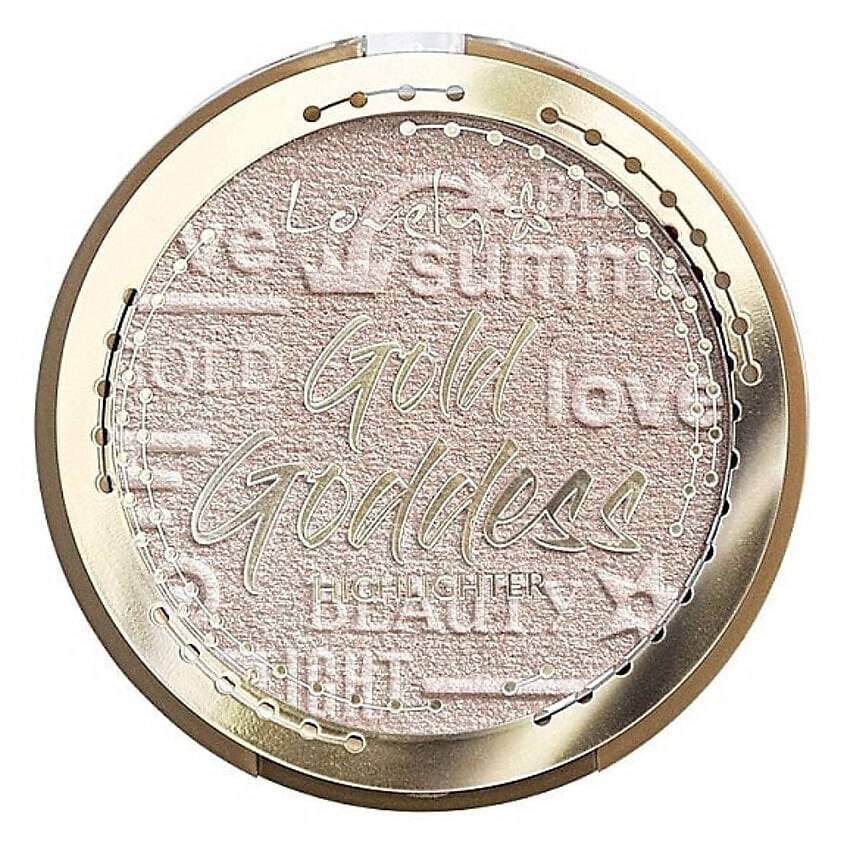 Изображение товара Лювли Хайлайтер для лица Gold Goddess Светло-бежевый компактный, стойкий эффект